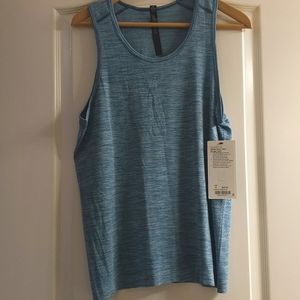 NWT - Lululemon Mens S metal vent tech surge tank - Light blue